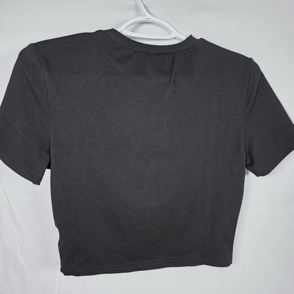 SHEIN Women's Cherry Martini Graphic Crop Top M Black Y2K Baby Tee Cocktail Cool - Picture 8 of 11